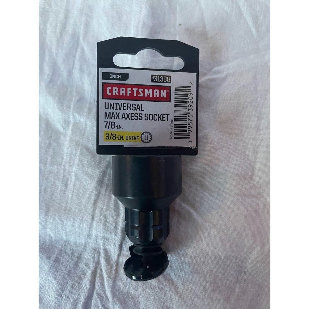 New Craftsman Black Universal Max Axess through Socket 7/8" 3/8" drive SAE 31388